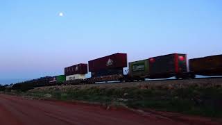 NR 59 amp 43 out of MECKERING loop with Kewdale bound 6MP4 PN Intermodal 18 August 2024 [upl. by Maxfield]