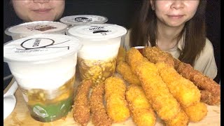 ASMR SWEET SOUP FRIED FERMENTED PORK ROLL MOZZARELLA STICK ASMR CHÈ NEM CHUA RÁN PHÔ MAI QUE [upl. by Bokaj]