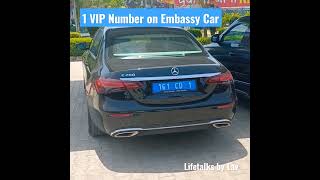 1 VVIP number Plate on Diplomatic Vehicle  embassy number plate shorts [upl. by Thessa804]