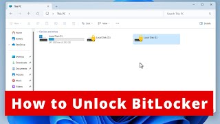 How to Unlock BitLocker Drive in Windows 11  Windows 10 [upl. by Notrom]