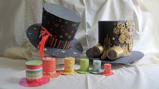 DIY Mini Top Hats Steampunk Hat Mad Hatter Hat Childrens Tutorial [upl. by Cris]