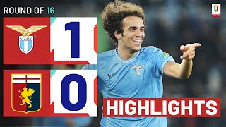 LAZIOGENOA 10  HIGHLIGHTS  Early Guendouzi Strike Edges Game  Coppa Italia Frecciarossa 202324 [upl. by Esorrebma]