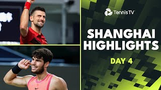 Top 4 Seeds Sinner Alcaraz Djokovic amp Zverev All Play  Shanghai 2024 Highlights Day 4 [upl. by Niwled732]