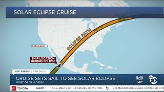 Cruise passengers depart San Diego for solar eclipse journey [upl. by Fara]