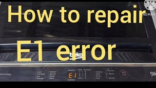 how to repair E1 error beko washing machine 9kg washing washer beko [upl. by Niliram330]