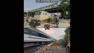 Gatimaan Express 🆚 Vande Bharat Express shorts edit railway train speed vandebharatexpress [upl. by Jakob]