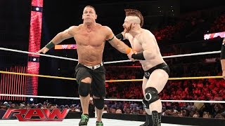 John Cena vs Sheamus Raw Sept 14 2015 [upl. by Assilav]