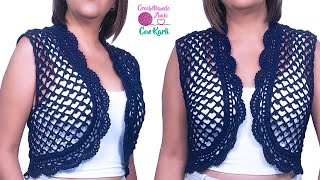 Bolero tejido a crochet 🎵 Modelo “Sabor a miquot 🎵 TUTORIAL PASO A PASO [upl. by Nary87]