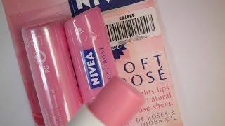 Nivea Soft Rose Lip Balm  Why to be skipped Quick review and Swatch [upl. by Adnovahs100]