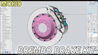 ARIANDESIGN  Moi3D  Brembo brake kit [upl. by Htbazile]