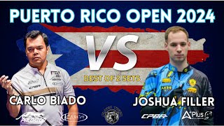 Carlo Biado VS Joshua Filler  Best of 2 Sets Race to 4 Round 1 [upl. by Asoramla]