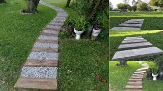 COMO FAZER DORMENTES DE CONCRETO PARA JARDIM [upl. by Ynoffit]