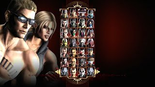 Mortal Kombat 9  Sonya Blade And Johnny Cage Arcade Tower [upl. by Ayarahs]