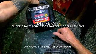 DIY Super Start AGM 55003 Battery Replacement Automobile Battery Jump Starter [upl. by Fowkes]