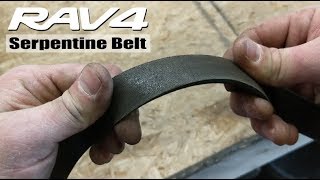 20062012 Rav4 Serpentine Drive Belt Replacement [upl. by Amalea446]