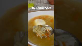 Sopas Lipton con Huevo Lipton soup with egg shorts sopas recetas youtubeshorts cortos [upl. by Garin]