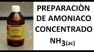 Preparación de Amoniaco Concentrado [upl. by Plafker]