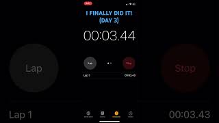 I FINALLY DID IT DAY 3 Stopwatch Day3andigotit Tryingtostopthetimeronexactly1000stopwatchday3 [upl. by Cnahc]