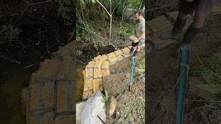 Concrete bag retaining wall update [upl. by Atimad]