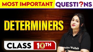 DETERMINERS  Most Important Questions  Class10th [upl. by Linzer]