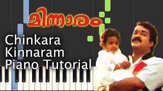 Chinkara Kinnaram Piano Tutorial Notes amp MIDI  Minnaram  Malayalam Song [upl. by Dasi]