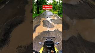 Asnas Dam Off Roading shortvideo youtubeshort suzukivstrom250 monsoon ridevloggernitin bike [upl. by Ziguard]