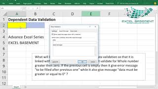 Dependent Data Validation  Advance Excel Series [upl. by Noiro]