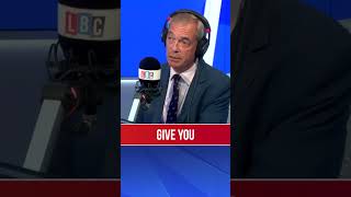 Nigel Farage gets defensive and claims he never said the police lied  LBC [upl. by Petromilli769]