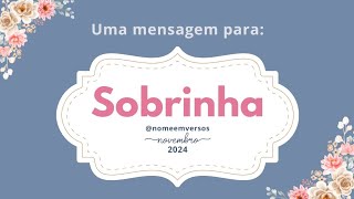 Mensagem linda para sobrinha [upl. by Nedla]