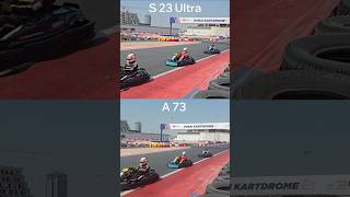 SAMSUNG S23 Ultra vs A73 Shooting a KARTING Race in DUBAI KARTDROOM مقارنة سامسونج karting racing [upl. by Afesoj]