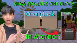 How To Make One Block Server in Aternos Like Hypixel  How To Create One Block Server in Aternos [upl. by Flosi]