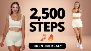 2500 Steps In 20 Min  Up To The Beat Low Impact Walking Workout [upl. by Bertilla]