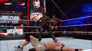 The Rock amp John Cena vs The Miz amp RTruth Survivor Series 2011 [upl. by Gretel]