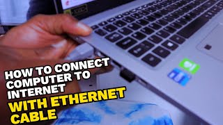 HOW TO CONNECT COMPUTER LAPTOP TO INTERNET WITH ETHERNET CABLE [upl. by Forcier]