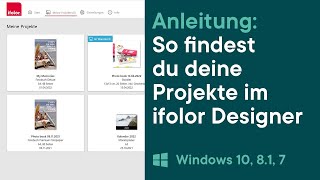 ifolor Tutorials  So findest du deine Projekte im ifolor Designer für Windows [upl. by Dnaltruoc]