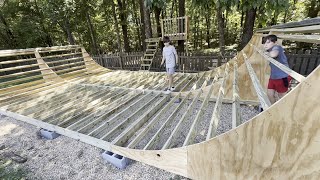 DIY Backyard Halfpipe  Part 2  BMX Skateboard Scooter [upl. by Sueddaht]