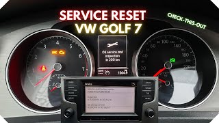 Oil service reset Golf 7 [upl. by Zerline]