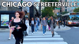 CITY OF CHICAGO Walking Tour  STREETERVILLE on Thursday  September 26 2024 4k 60fps City Sounds [upl. by Auhsuoj]