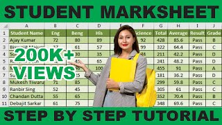 1Excel Marksheet StepbyStep Tutorial on How to Make a Grade Sheet in Excel [upl. by Rosol]