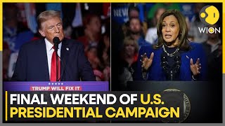 US Elections 2024 Harris Vs Trump  Polls Show Tied Race In 7 Battleground States  WION [upl. by Hsinam]