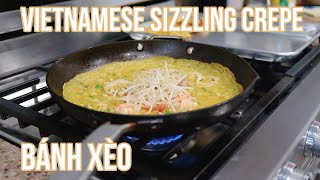 Vietnamese Sizzling Crepe with Dipping Sauce  Savory Pancake  Bánh Xèo  Recipe using Premix Flour [upl. by Penrod335]