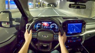 2023 Ford F150 XLT Heritage  POV Night Drive Binaural Audio [upl. by Naes]