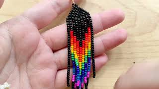 ⭕COMO HACER ARETES DE FLECOS MULTICOLOR ARETES EN MOSTACILLA PASO A PASO [upl. by Eedyah]