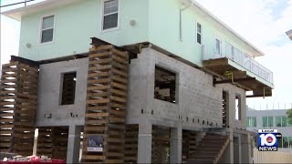 Key Largo residents hire Tampa company to lift their home over 20 feet due to flood concerns [upl. by Onailime114]