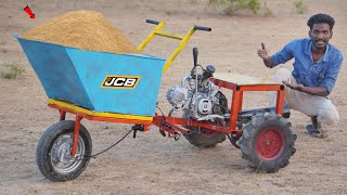 Making Wheelbarrow With Bike Engine 💯 Mini JCB  1 டன் அசால்டாக இழுக்கும்Sathish [upl. by Mosier]