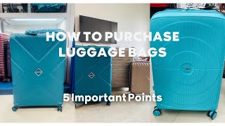 How To Purchase Luggage Bags For Study Abroad  5 Important Points  My Bags Review [upl. by Ahsienod629]