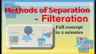 Class 6 Science Separation of Substances  Filtration  LearnFatafat [upl. by Pontias]