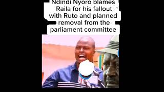 Ndindi Nyoro see Raila Odinga as the root of his fallout with president Ruto [upl. by Portia356]