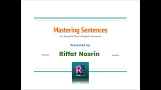 Mastering sentences  Subject Object Types of Sentences  English Grammar I Riffats Classroom [upl. by Ahsienot]