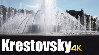 Krestovsky Island Saint Petersburg walking tour 4k 60fps [upl. by Emmalynn969]